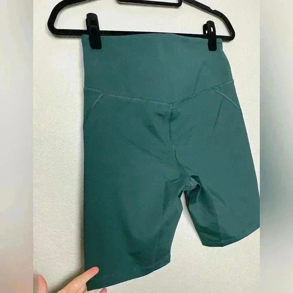 GIRLFRIEND COLLECTIVE Women Large Moss High-Rise Bike Short Dark Green Athletic - Picture 9 of 14